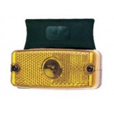 Lámpa oldalra vízszintes kiálló gumitalpas sárga